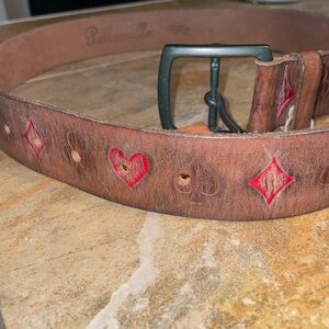 Pellemelle: Brown Leather Playing Card Belt